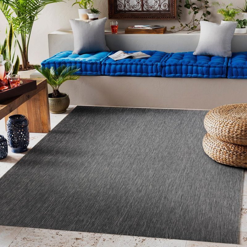 Fosteen Solid Colour Indoor / Outdoor Area Rug, Rectangle 80 x 150cm