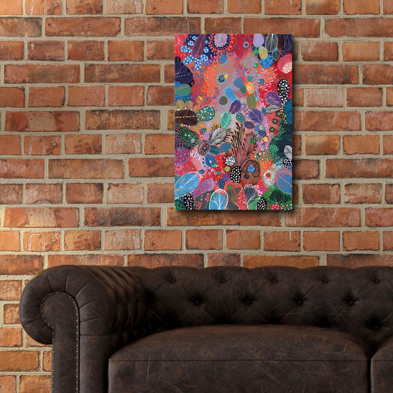 «Botanicals» par Noemi Ibarz, art mural en verre acrylique, H 24 po x l 16 po x P 0,2 po