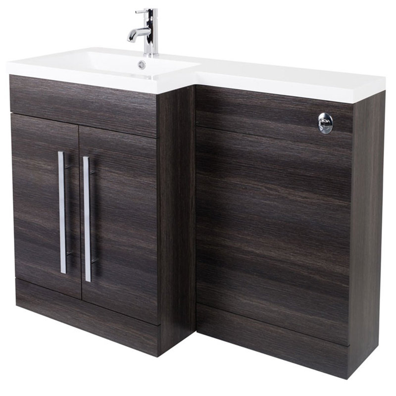 Glandorf 1100mm Single Bathroom Vanity with Polyglomerate Basin, Charcoal