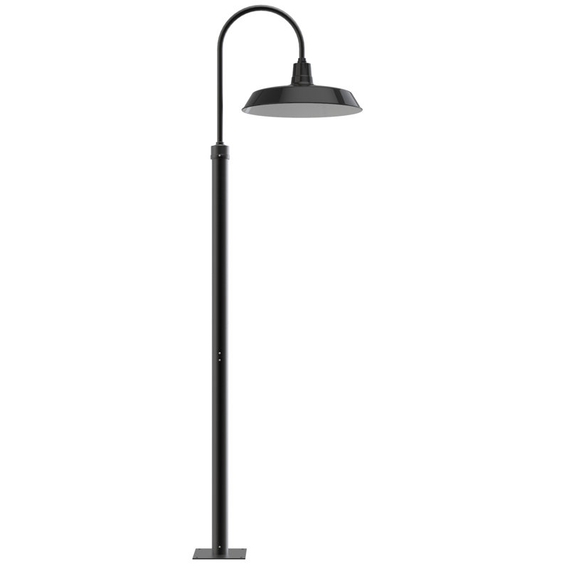 Lampadaire 1 lumière Haleigh (double), H 132 po x l 22,25 po x P 25,5 po, Noir