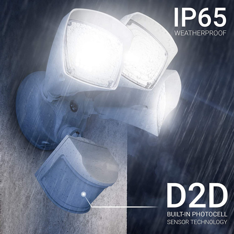 37.5-Watt LED Dusk to Dawn Outdoor Security Flood Light with Motion Sensor