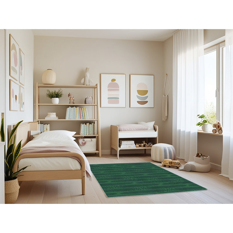 Tapis vert en laine McMullen, Rectangle 3 pi x 5 pi
