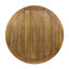 Round Dining Table, Outdoor Patio Table with Slatted To