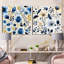 Nordic Yellow Blue Garden Dreams II - Abstract Botanicals Square, ensemble de 2 collages carrés-101856459-101856465