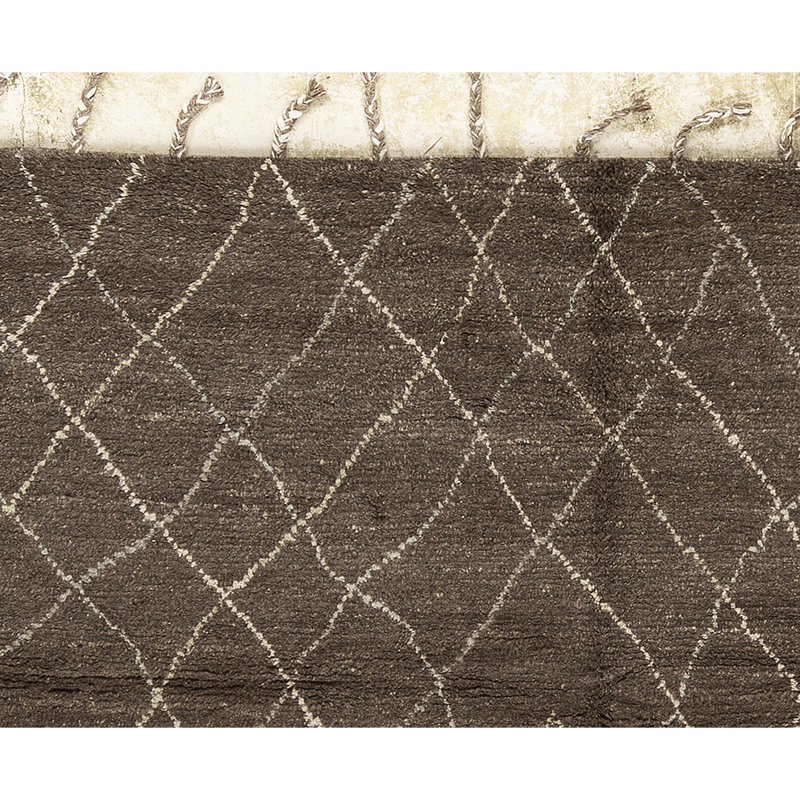 Tapis brun de haute qualité noué à la main