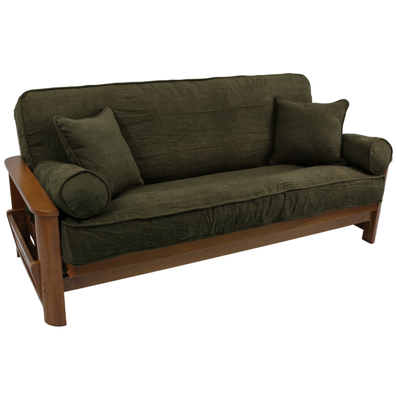 Housse pour futon à coussins carrés/rectangulaires, Vert forêt