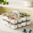 Food Serving Tray Storage Box with Hidden Handle 12 Grids Design Large Capacity Good Sealing