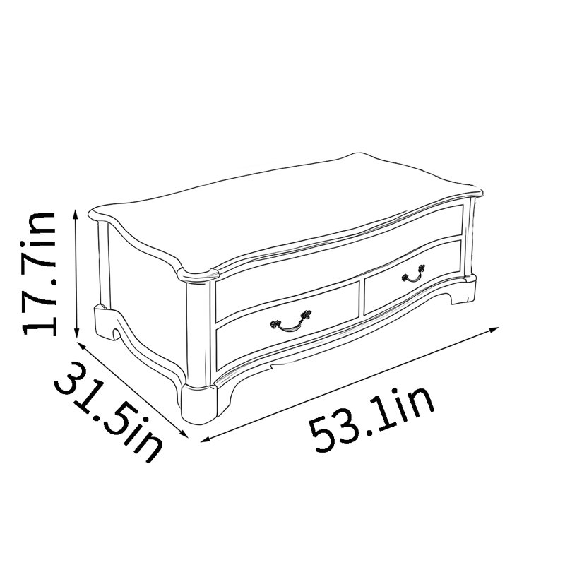 Table basse luxueuse de style américain