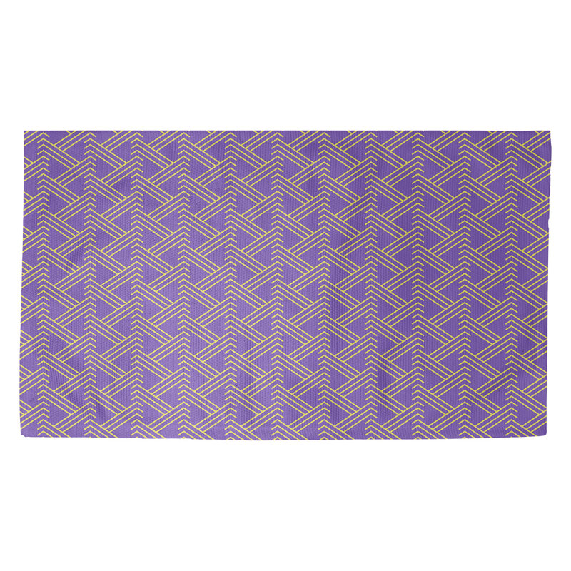 Tapis mauve à motif de zigzags, Rectangle 2 pi x 3 pi