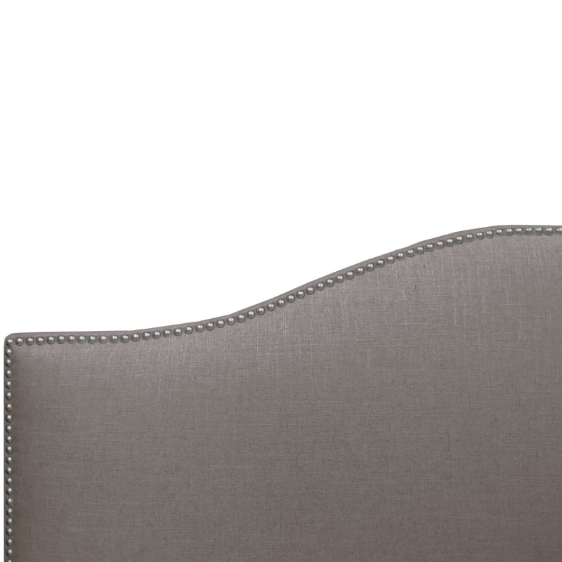 Regil Upholstered Headboard, Twin, Classic Grey Linen
