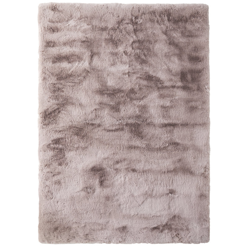 HEAVENLY Solid Colour Machine Made Area Rug, Rectangle 76 x 130 cm, Blush