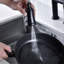 Robinet de cuisine noir mat - rétractable pour un nettoyage efficace de l'évier en laiton