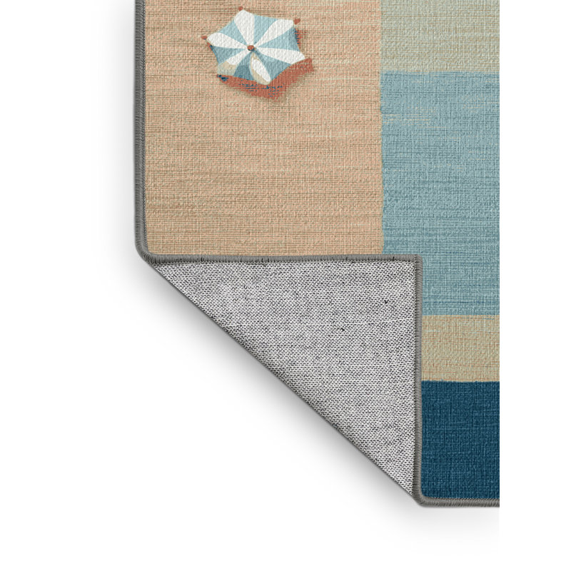  Tapis de plage de luxe lavable Beach Block, Rond 3 pi