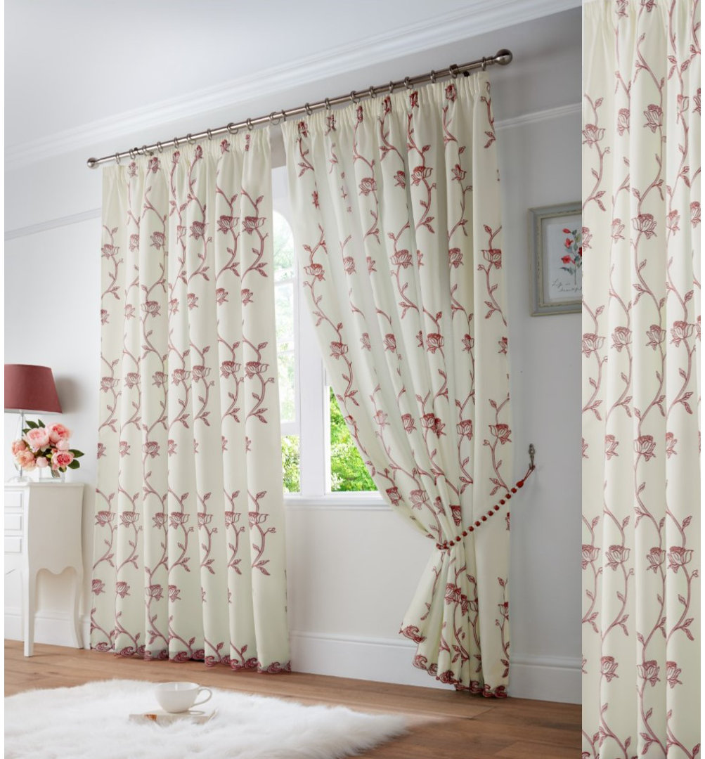 Cathryn Pencil Pleat Semi Sheer Curtain
