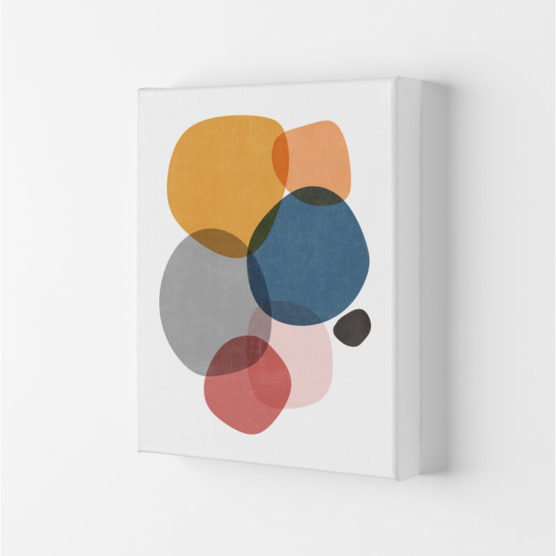 Mid Mod Abstract Shapes Original - Print, No Frame, 84.01cm H x 59.4cm W x 4cm D