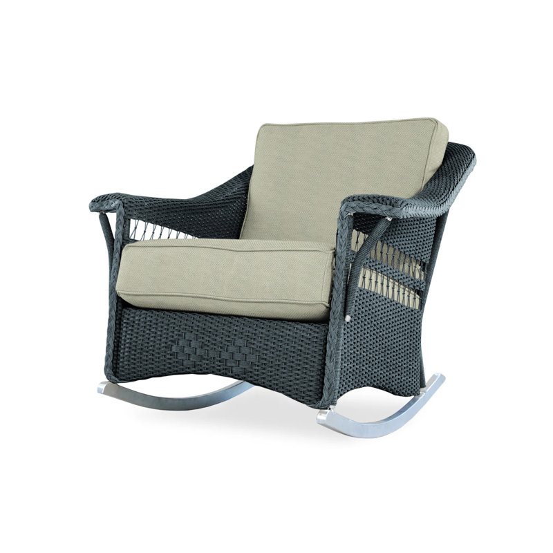Nantucket Outdoor Rocker Chair, Linen, Callen Celadon