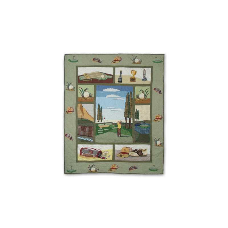 Golf Quilted Throw Blanket