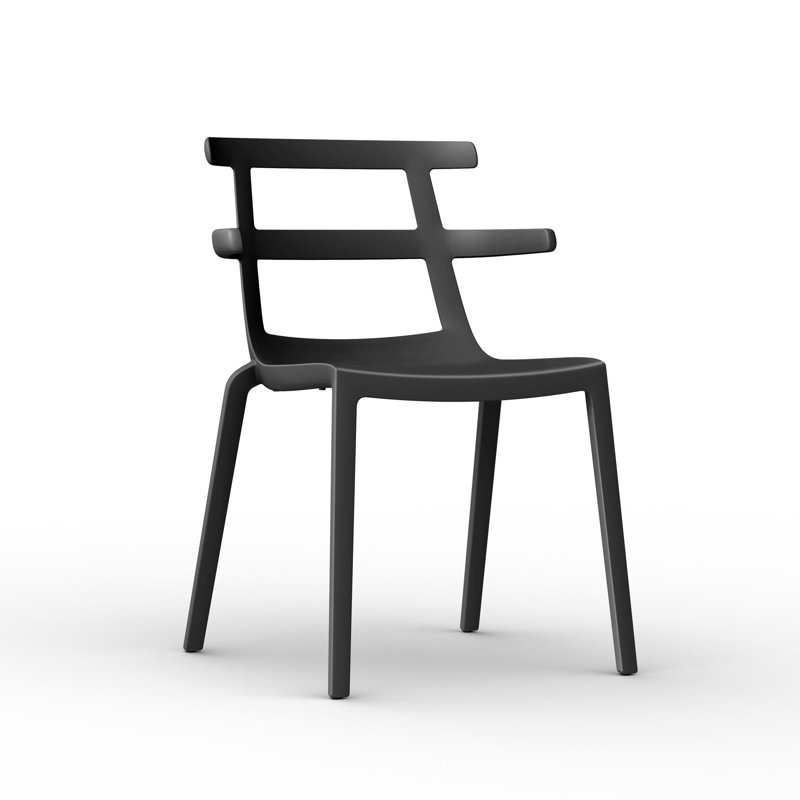 Tokyo Outdoor Dining Side Chair, Black