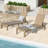 Set Of 2 Lounge Chairs, Outdoor Chaise Lounge With 6 Positions Backrest For Poolside, Patio, Garden, Deck-255242718
