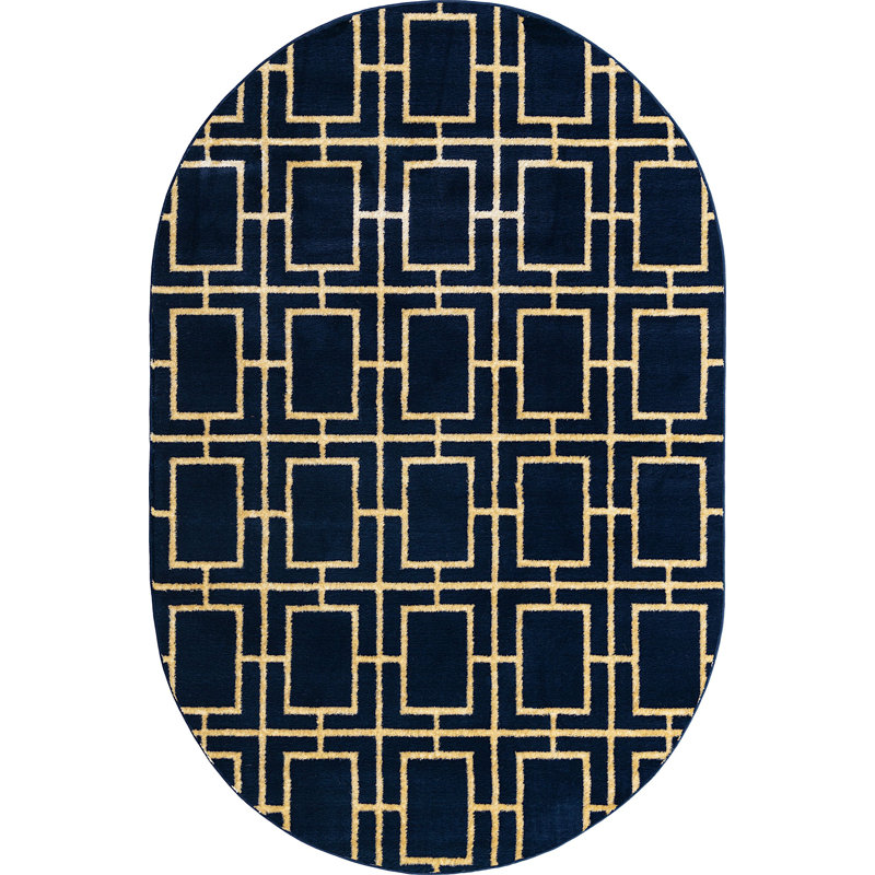 Corando Geometric Indoor Rug, Oval 5'3" x 8'