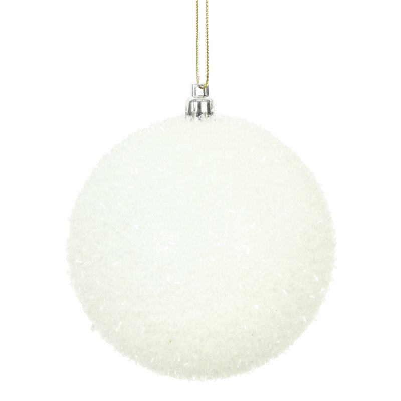 Ornement boule Tinsel, Blanc