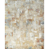 High-Quality Hand-Knotted Beige And Gold Area Rug