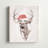 " Reindeer Wearing Santa Hat "