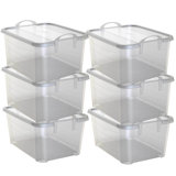 Life Story Clear Stackable Closet & Storage Box 34 Quart Containers