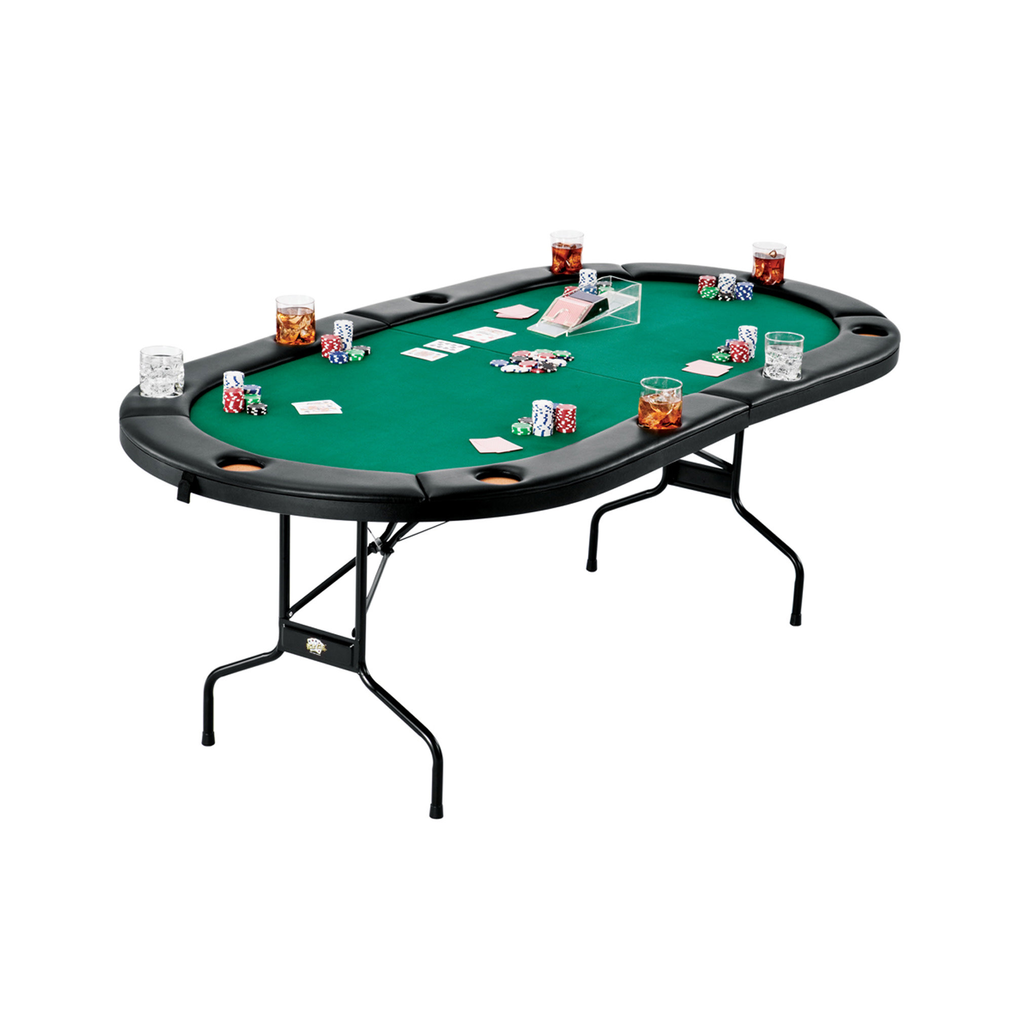 AVAWING 46.9'' 8 - Player Green Foldable Poker Table & Reviews