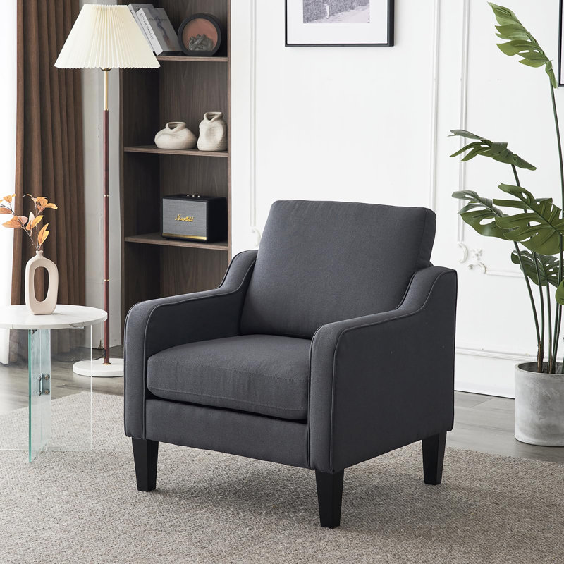 Chaise d'appoint Mid Century, Gris foncé