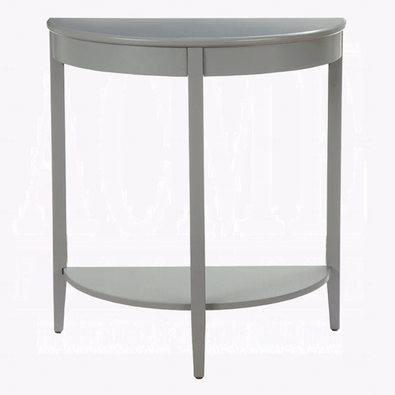 Half-Moon Gray Console Table
