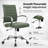 Mulkey Ribbed Faux Leather Mid-Back Office Chair, Mid Century Ergonomic Executive Desk Chair-1755224888