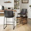  Tabouret de comptoir en cuir synthétique moderne de 25,4 po de hauteur avec pieds et repose-pieds en métal-324824794-316050794-324897427