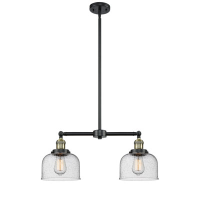 Grand pavillon cloche de 8 po à 2 lumières de 21 po