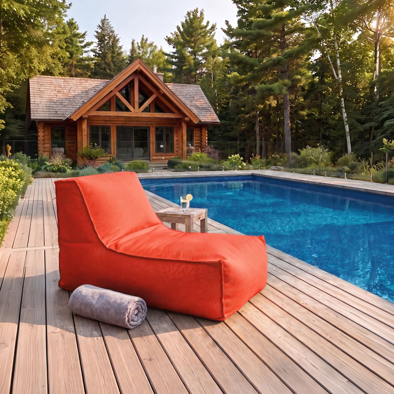 Fauteuil à billes et chaise longue Alpine, Rouge