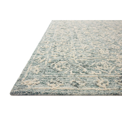 Millcreek Ocean Ivory Hand-Tufted Wool Oriental Rug