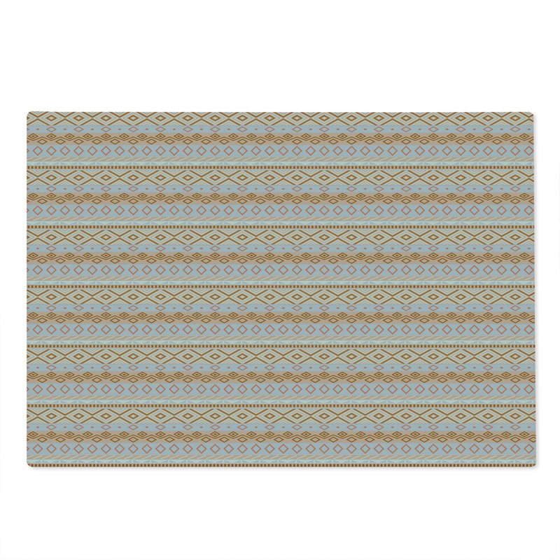 Ambesonne Tribal Cutting Board Large Rhombus Multicolor