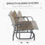 Banc oscillant pour 2 personnes, tissu de toile confortable et structure en acier durable pour patio et jardin