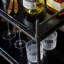Teagan Bar Cart-Smoked Black Cast Glass