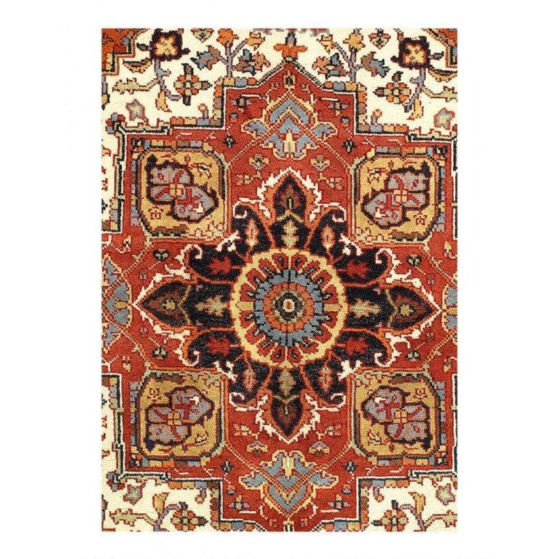 Hand Woven Cotton and Wool Oriental Area Rug