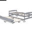 Lit plateforme simple avec gigogne en gris