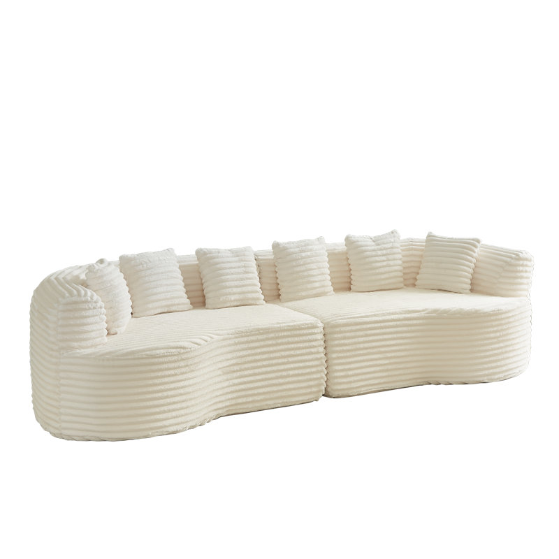Compression Cloud Sectionals, 111.5 Inch Corduroy Modern Home Sofa