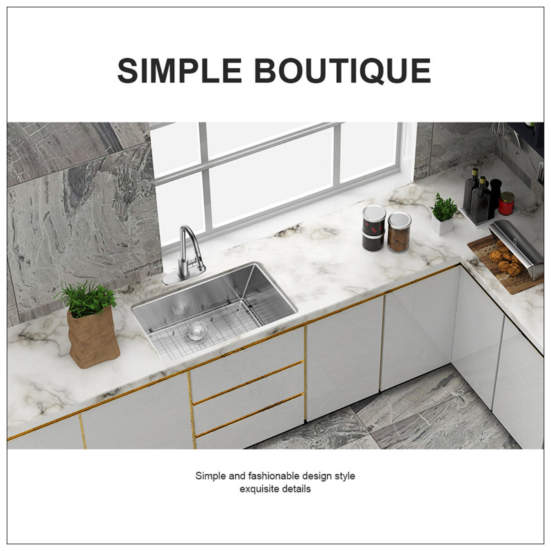 28 Inch Undermount Sink - 28"X18"X10" Undermount Stainless Steel Kitchen Sink 16 Gauge 10 Inch Deep Single Bowl Kitchen Sink Basin