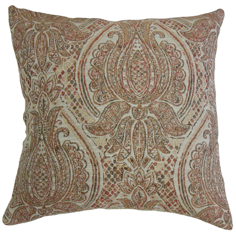 Coussin Taniel, 22 po x 22 po, Rouge