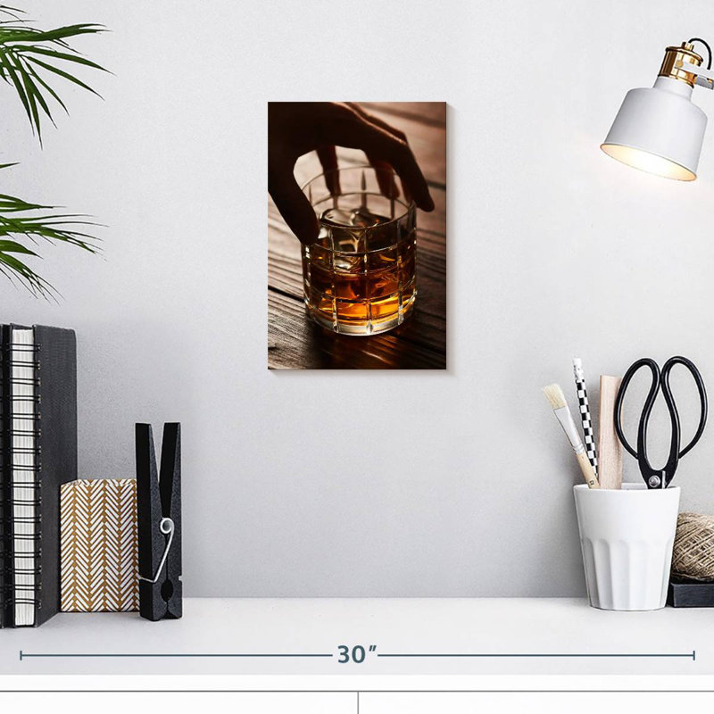 Yarlin Whiskey On The Rocks, 12" H x 8" W