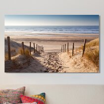 Designart Beach Photo Oceanic Rhythms VII Nautical & Beach Metal Wall Art Living Room - 40 in. Wide x 30 in. High