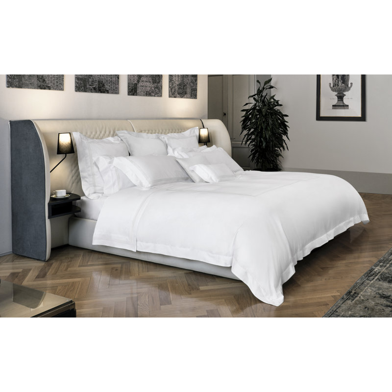 Granduca Duvet Cover, White/White, Queen Duvet Cover