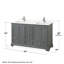 Ensemble de meuble-lavabo double 60 po avec comptoir en quartz Deborah-98141657-98141658-98163256
