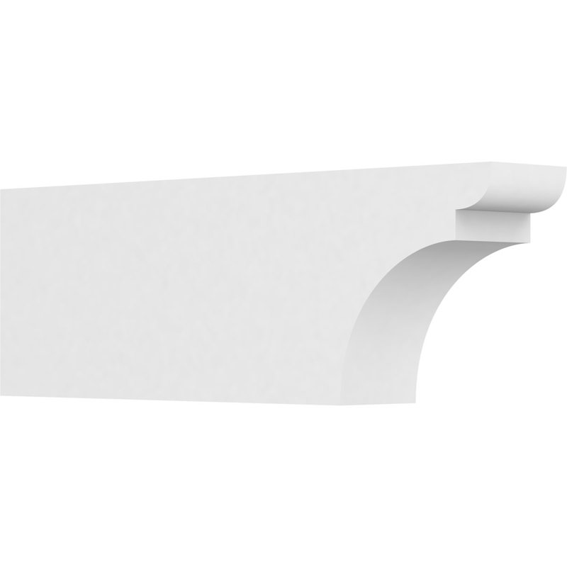 4"W x 8"H x 24"L Standard Yorktown Architectural Grade PVC Rafter Tail, 8"H x 4"W x 24"D