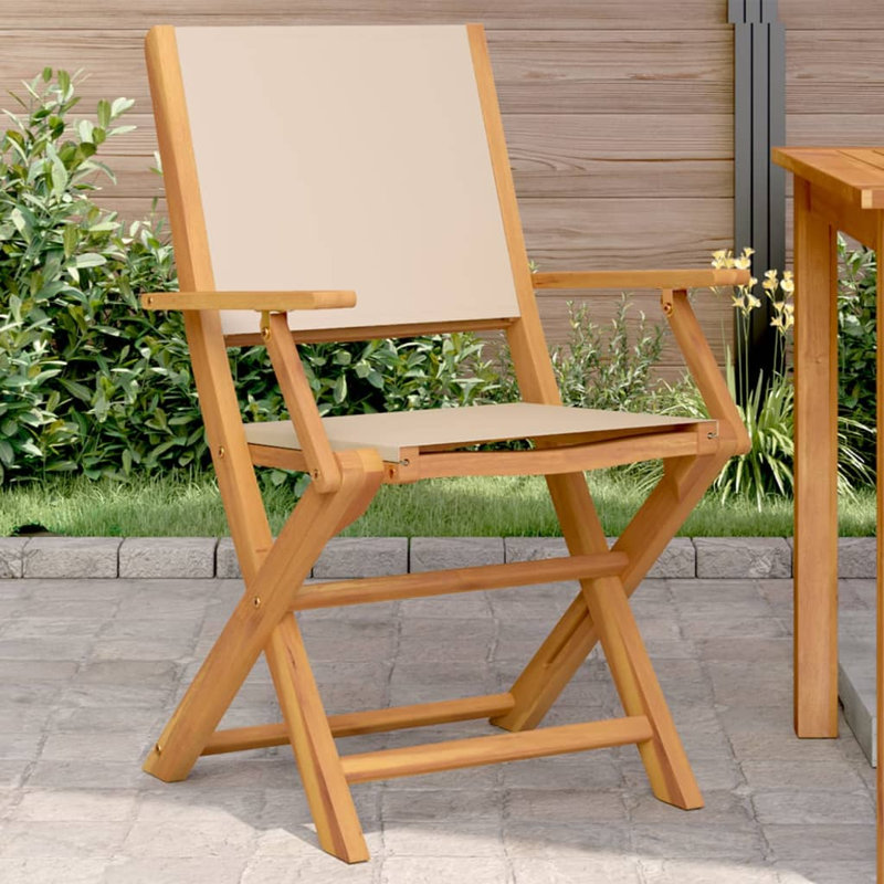 Castres Patio Dining Accent Chair, Beige